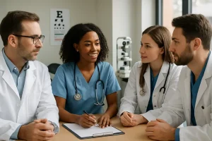 De samenwerking tussen optometristen en andere zorgprofessionals